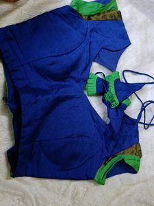 Blue Padded Blouse