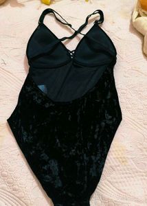 Black H&amp;M Velvet Bodysuit