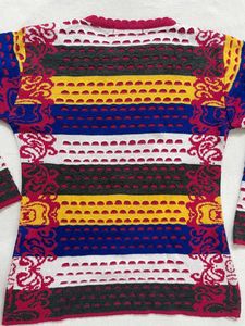 Colorful Patterned Knit Sweater
