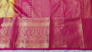 Pink &amp; Yellow Silk Saree