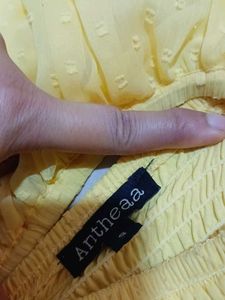 Yellow Cutout Mini Dress