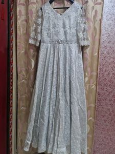 Elegant Grey Ethnic Gown