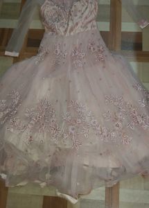 Beautiful 5 Layer Peach Gown