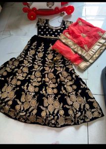 Black Embroidered Lehenga Choli