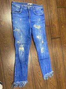 Distressed Denim Jeans