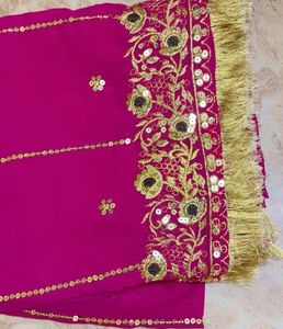 Pink Embroidered Gharara Suit