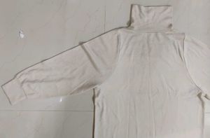 Off-White Turtleneck Sweater Dress