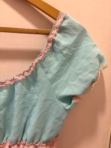 Cute Lace Trim Imported Top