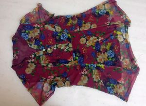 Printed Net Top