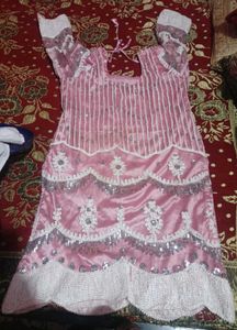 Pink Embellished Kurta Set