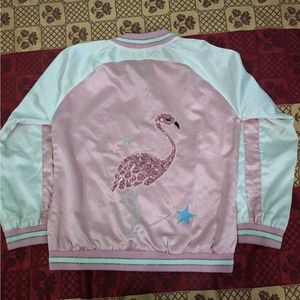 MAX Girls' Bomber Jacket - Fun Design!