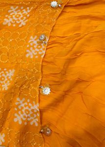 Vibrant Mustard Ethnic Dress