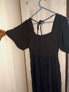Black Puff Sleeve Dress