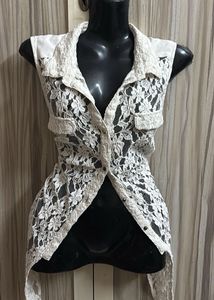 ⭕️B3G1⭕️ + 30 % Off On Combo❗️ Lace Shirt Cardigan