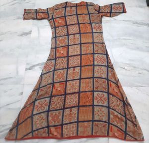 Beautiful A-line Multi-coloured Pompom Long Kurta