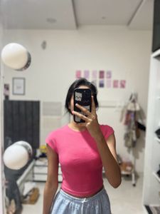 Hot Pink Boxy Tee