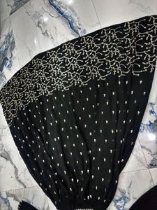 Elegant Black &amp; Gold Embroidered Dress