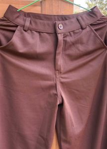 Coffee Brown Straight Leg trouser