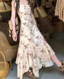 Butterfly Print Maxi Dress