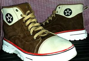 Brown Unisex Casual Boots
