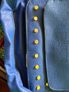 Blue &#39;Paris&#39; Handbag