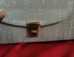 Sparkling Silver Clutch