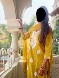 Elegant Yellow Embroidered Salwar Suit