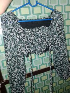 Floral Long Sleeve Crop Top