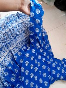 Blue Floral Print Dress