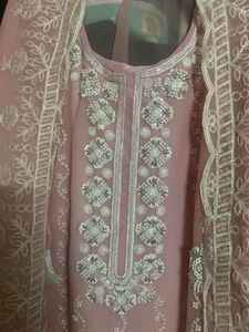 Pink Embroidered Kurta Set