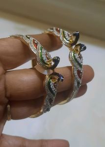 Peacock Bangles Set Of 2