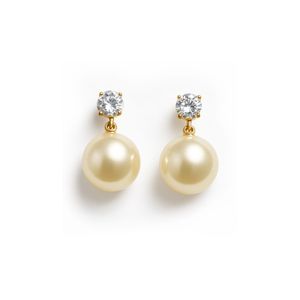 Pearl Drop Earrings white