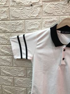 cute, black and white polo T-shirt