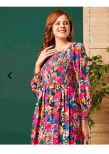 Floral Print Long Sleeve Dress