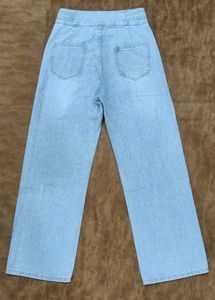 Floral Embroidered Wide Leg Jeans
