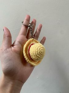 Luffy Hat Crochet Keychain 🧶