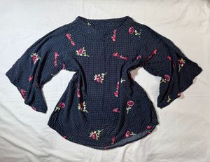 Polka Dot & Rose Top