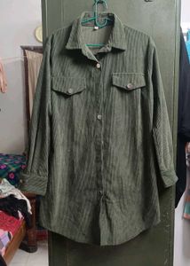 Olive Green Corduroy Shirt
