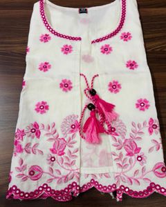 Dress With Jacket  In Rich Pure Cotton