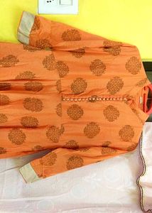 Peach Floral Print Kurti