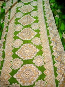 Green Patterned Ethnic Saree