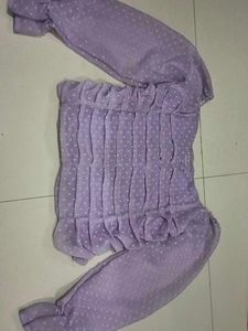 Lavender Crop Top For Women