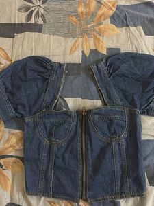 Denim Corset Top