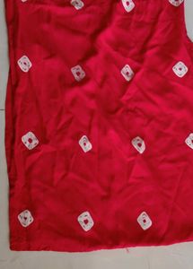 Red Printed Saree