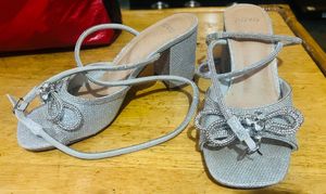 Novo Silver Sparkly Heels