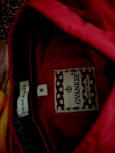 Red And Grey Color Mens Shirt