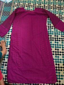 Chikinkari Straight Kurti