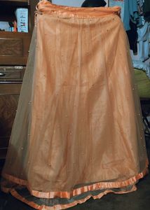 peach lehenga
