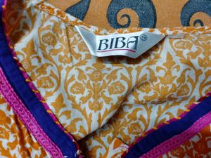 Biba Pure Cotton 3 Piece Anarkali Suit Set