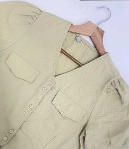 Sage Green Puff Sleeve Top